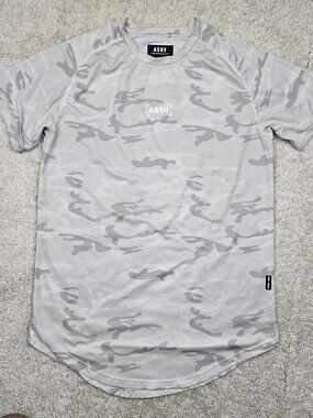 ASRV Silver-Lite T Shirt Camo Grey Mens Size Medium M Training Workout USA NWOT